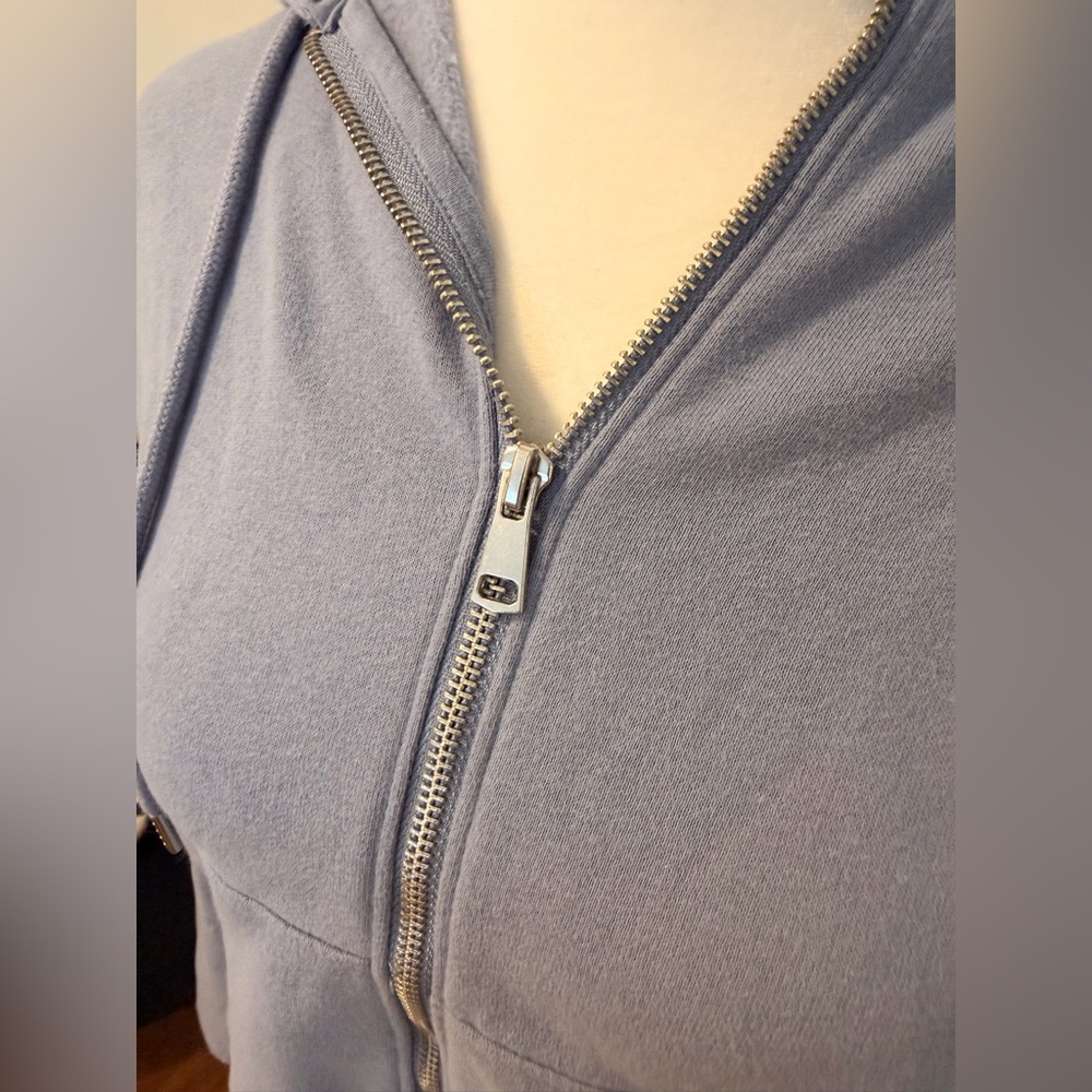 NWT Abercrombie & Fitch Soft Essentials Blue Zip-Up Hoodie - Picture 3 of 12